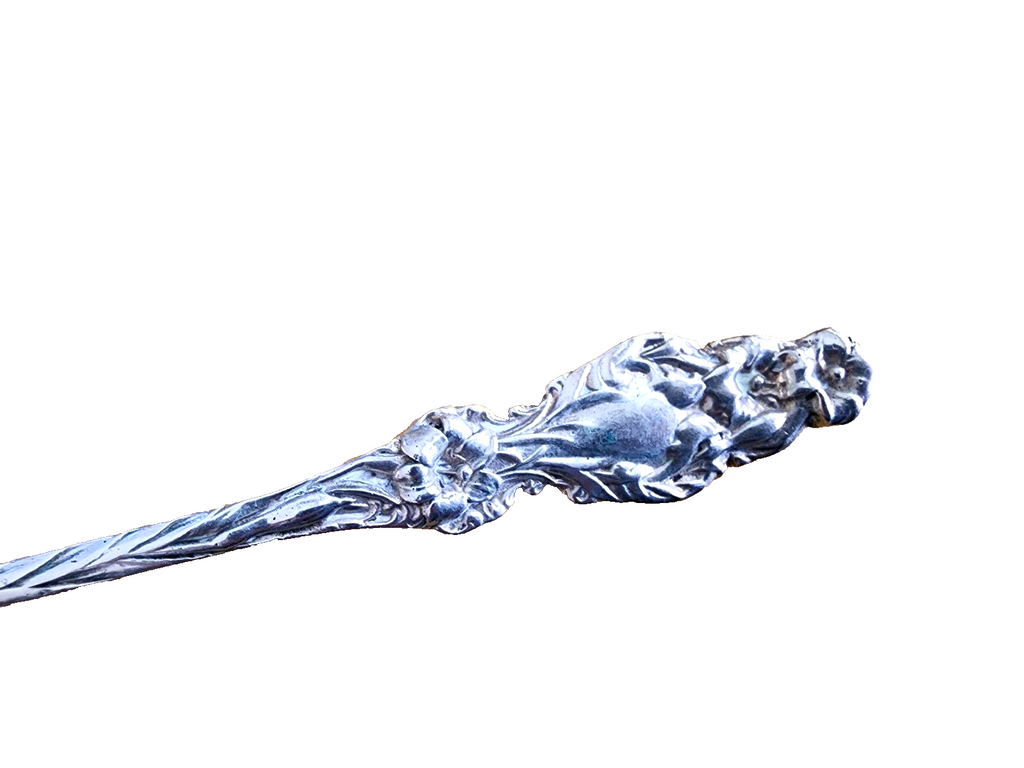 Whiting Silvercraft Sterling Silver Lily Pattern Lettuce Fork