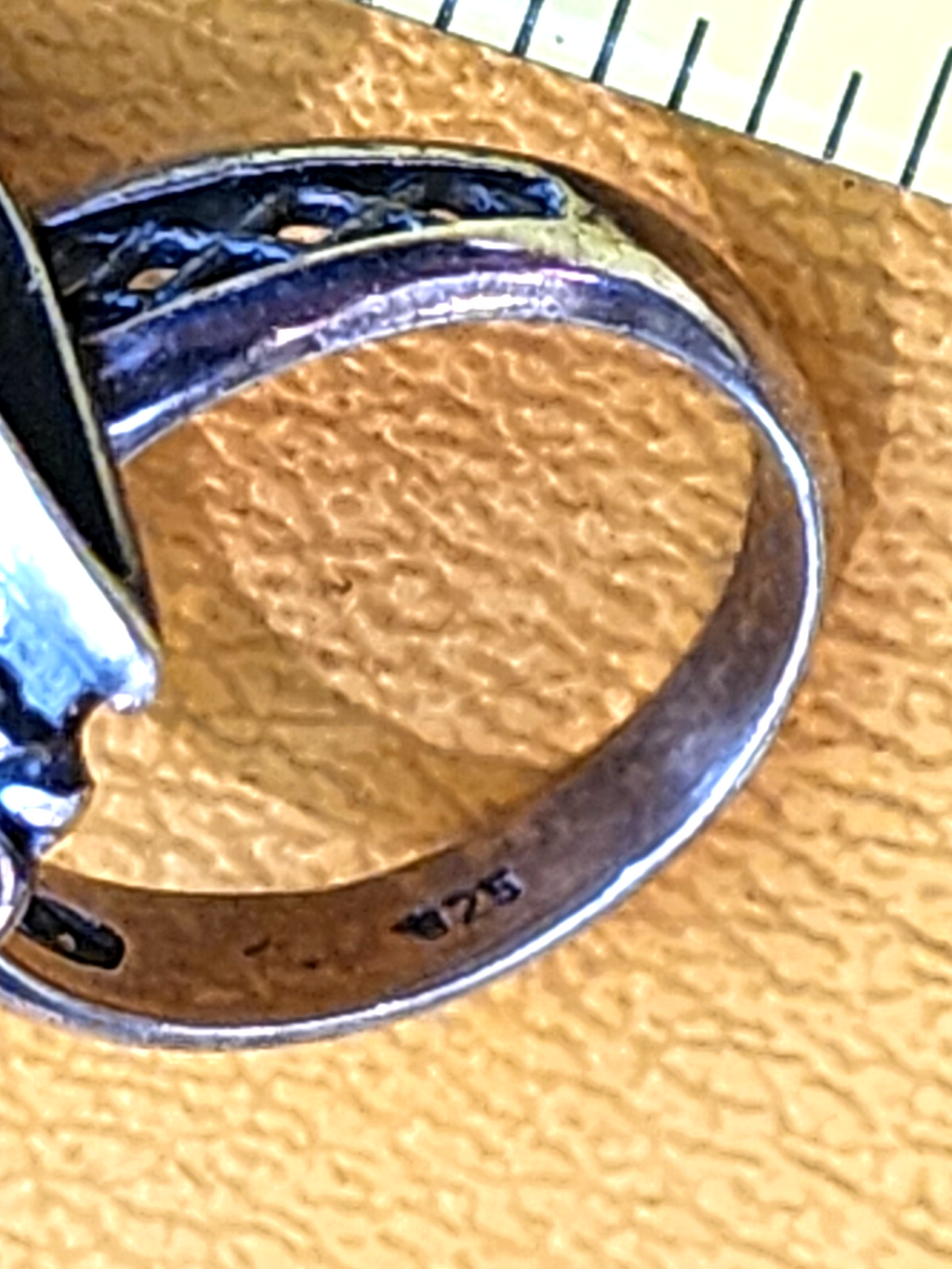 ALEXIS BITTAR Style Sterling Silver Crystal Encrusted Ring Size 8