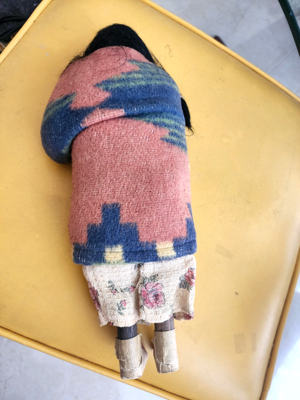 ANTIQUE SKOOKUM MOTHER  BABY INDIAN Doll 12" Blanket BEAUTIFUL
