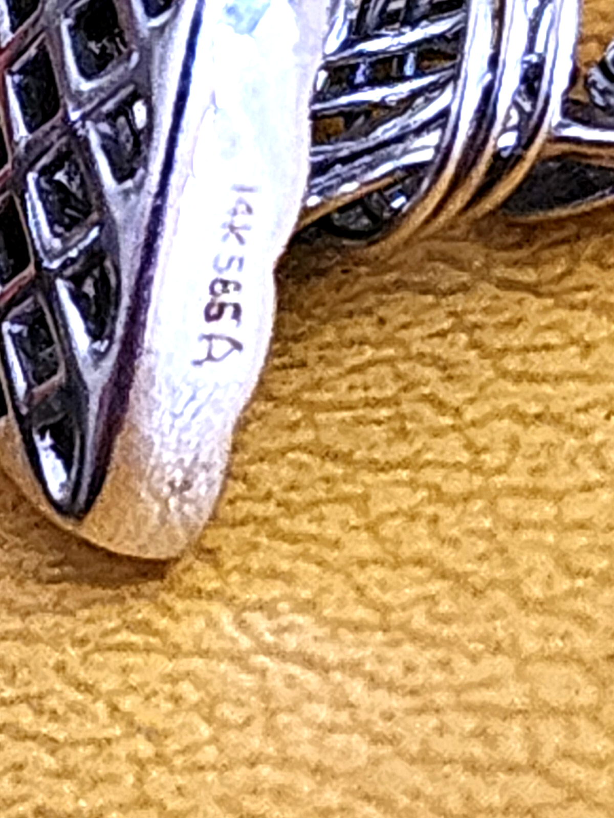 14k White Gold Heart Triple Link Braided Chain Charm Bracelet 8”