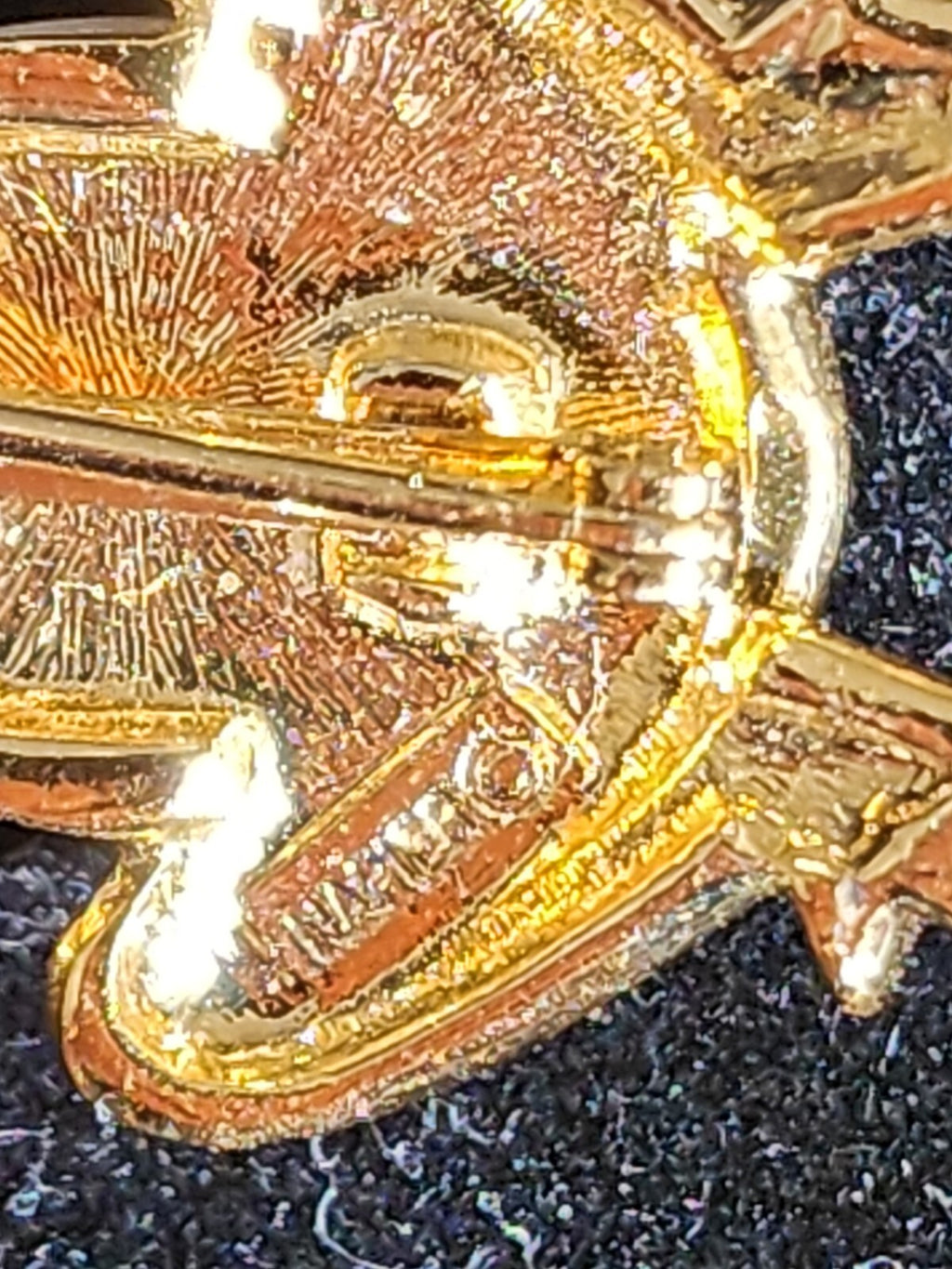 Vintage Gold Tone Faux Pearl Napier Frog Pin Brooch
