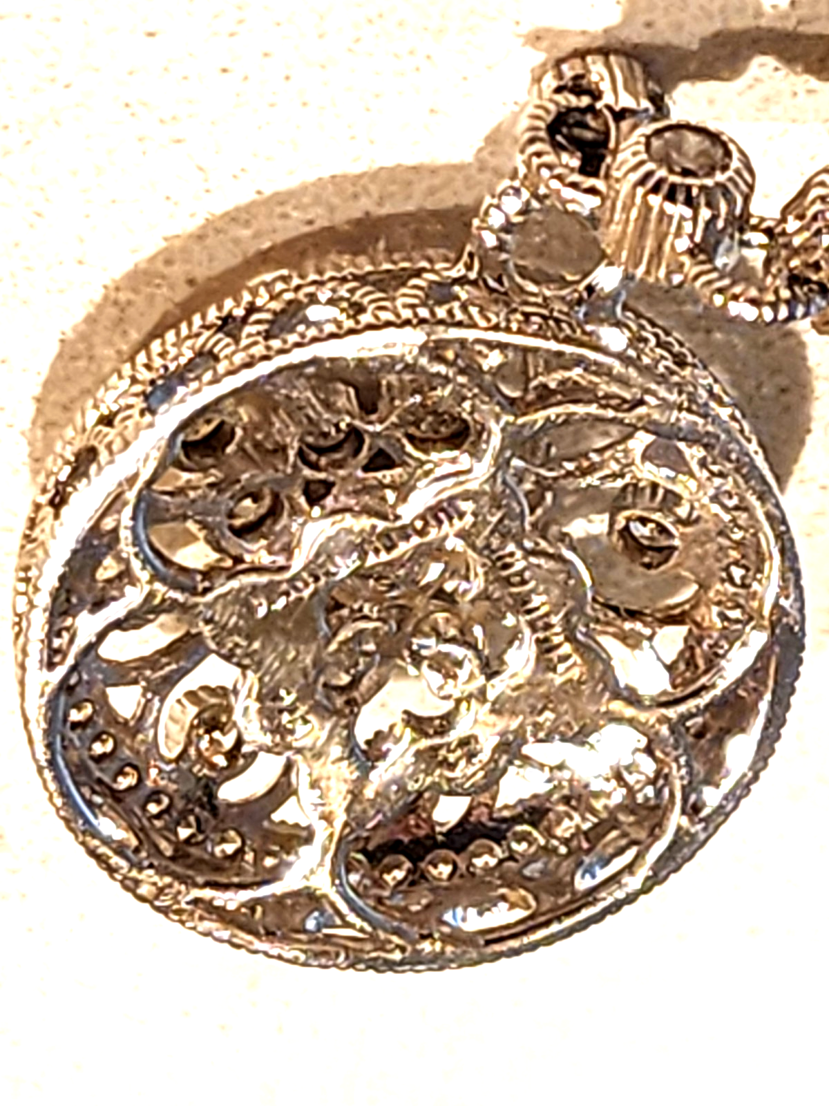 Judith Ripka Diamonique Sterling Silver Drop Pendant Necklace