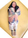 ANTIQUE SKOOKUM MOTHER  BABY INDIAN Doll 12" Blanket BEAUTIFUL