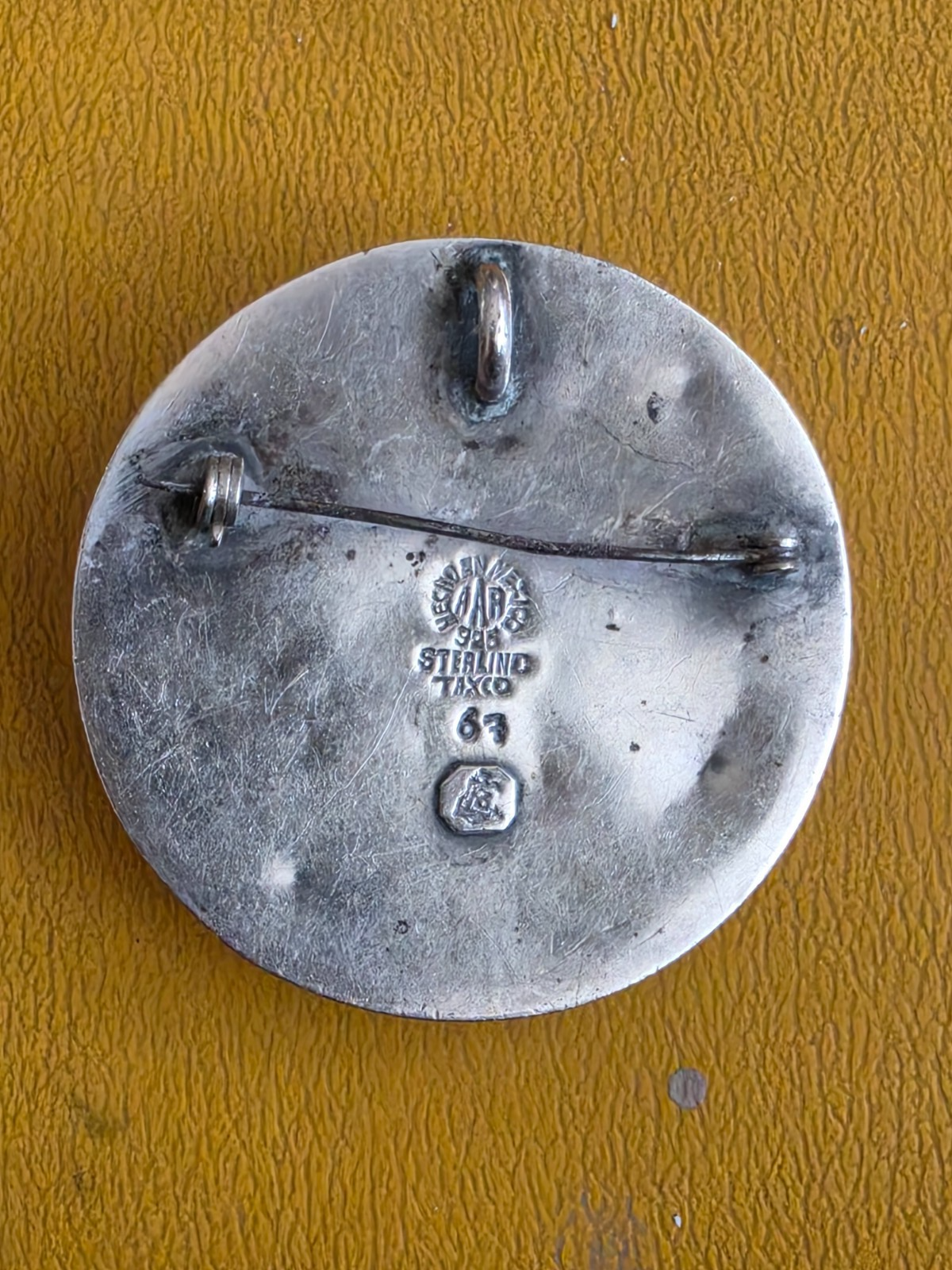 Vintage Antonio Reina AAR Taxco .925 Sterling Silver Modernist Brooch Pin Mexico