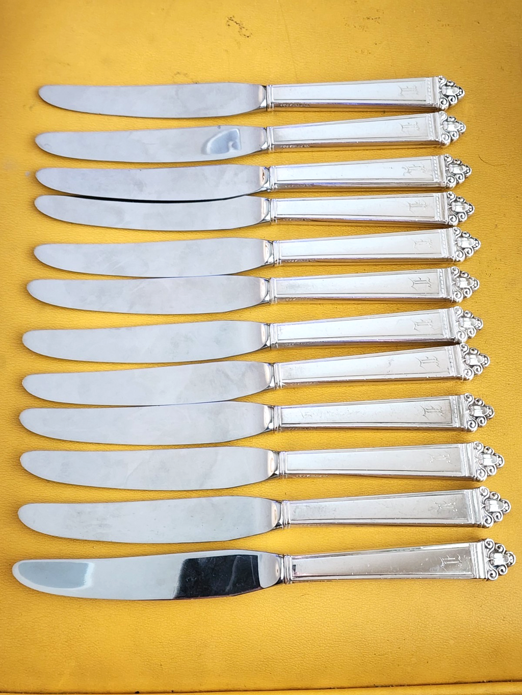 Juliana by Watson Sterling Silver 12 Knife Set Modern 8 3/4"