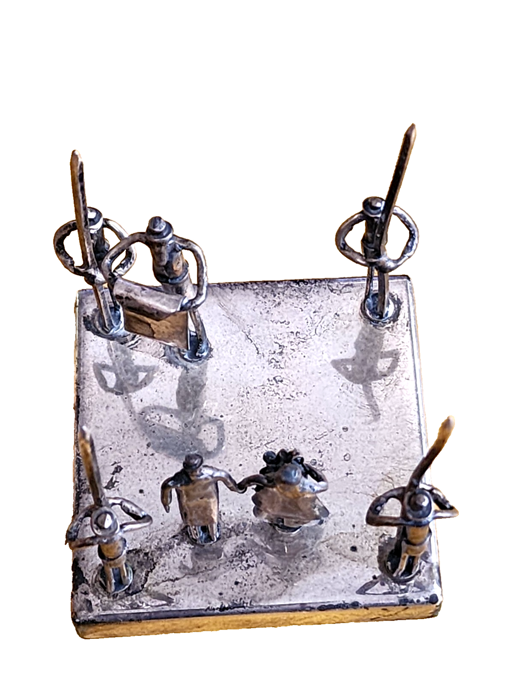 Judaica SOLID STERLING SILVER JEWISH WEDDING SCULPTURE STAMPED