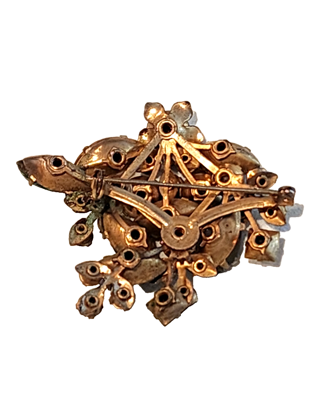 Gorgeous Regency Style Jewels Amber Swirled Italian Art Glass Brooch