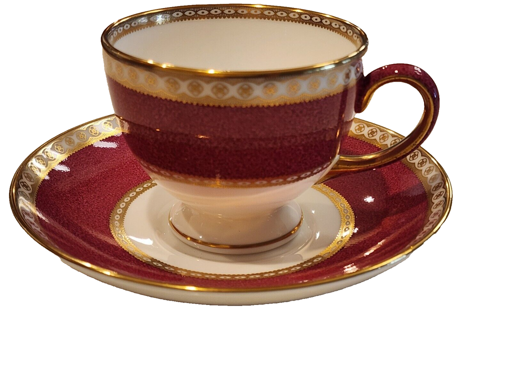 Wedgwood W1813 Ulander Powder Ruby Cup & Saucer 12 Available