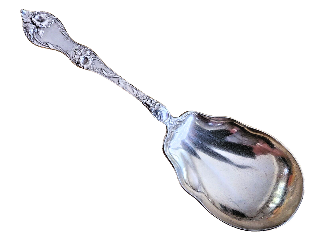 Reed & Barton - Les Cinq Fleurs Sterling Silver 9" Berry Spoon No Monogram