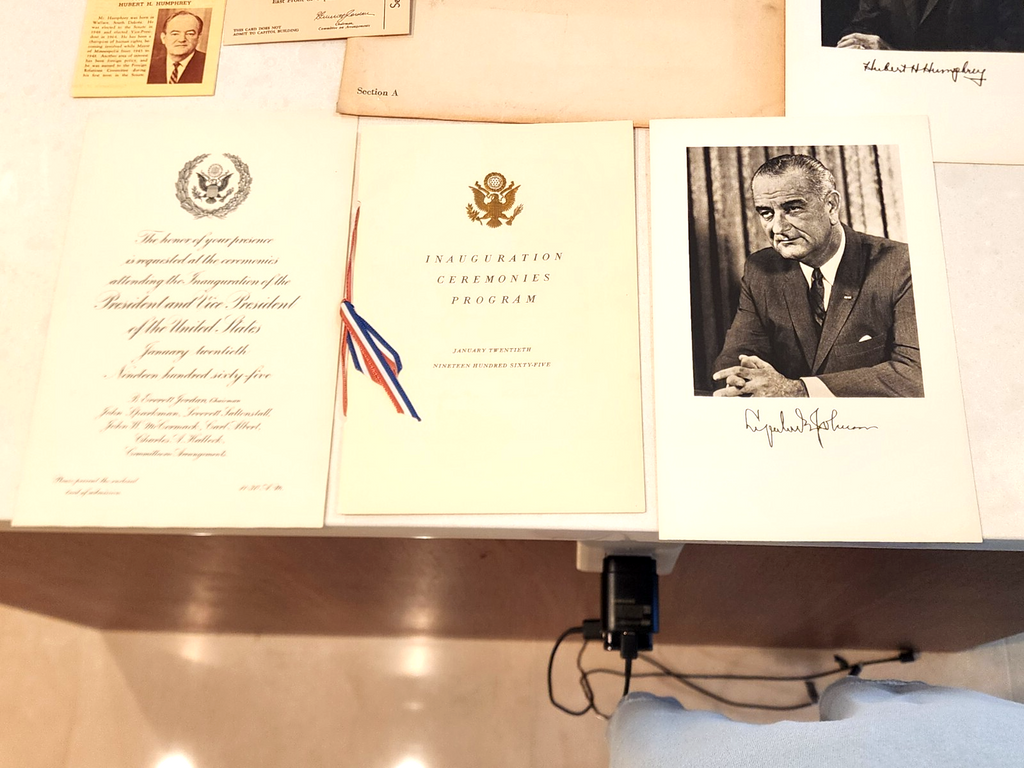 1965 Congressional Inaugural Program LBJ/HHH Envelope No.3162 Lyndon Johnson