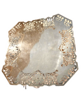 Antique Cooper Brothers & Sons Sterling Silver Floral Tray 11 Inch