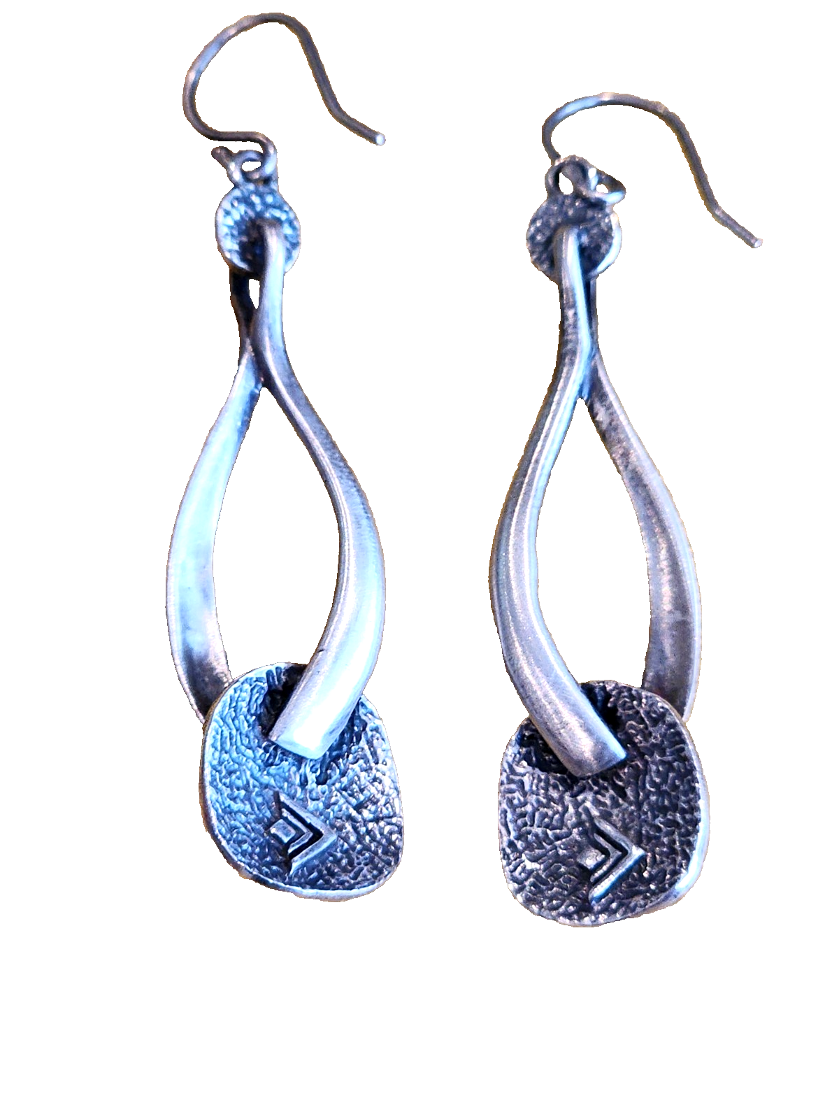 Silpada Sterling Silver Modernist Style Drop Earrings