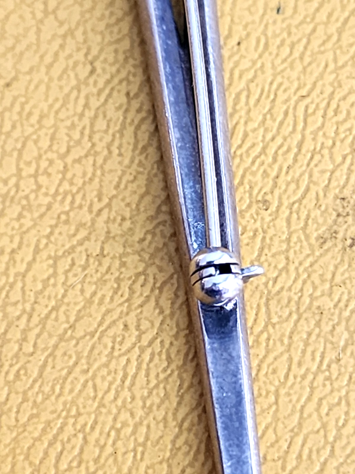 Designer Crafted Sterling Silver Rhinestone & Black Onyx 3-7/8" Long Pin Brooch