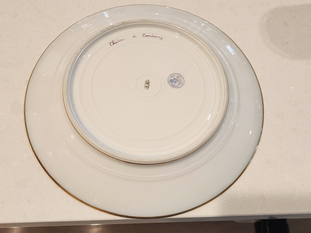 Sevres Porcelain Plate Chateau Des Combourg 19c