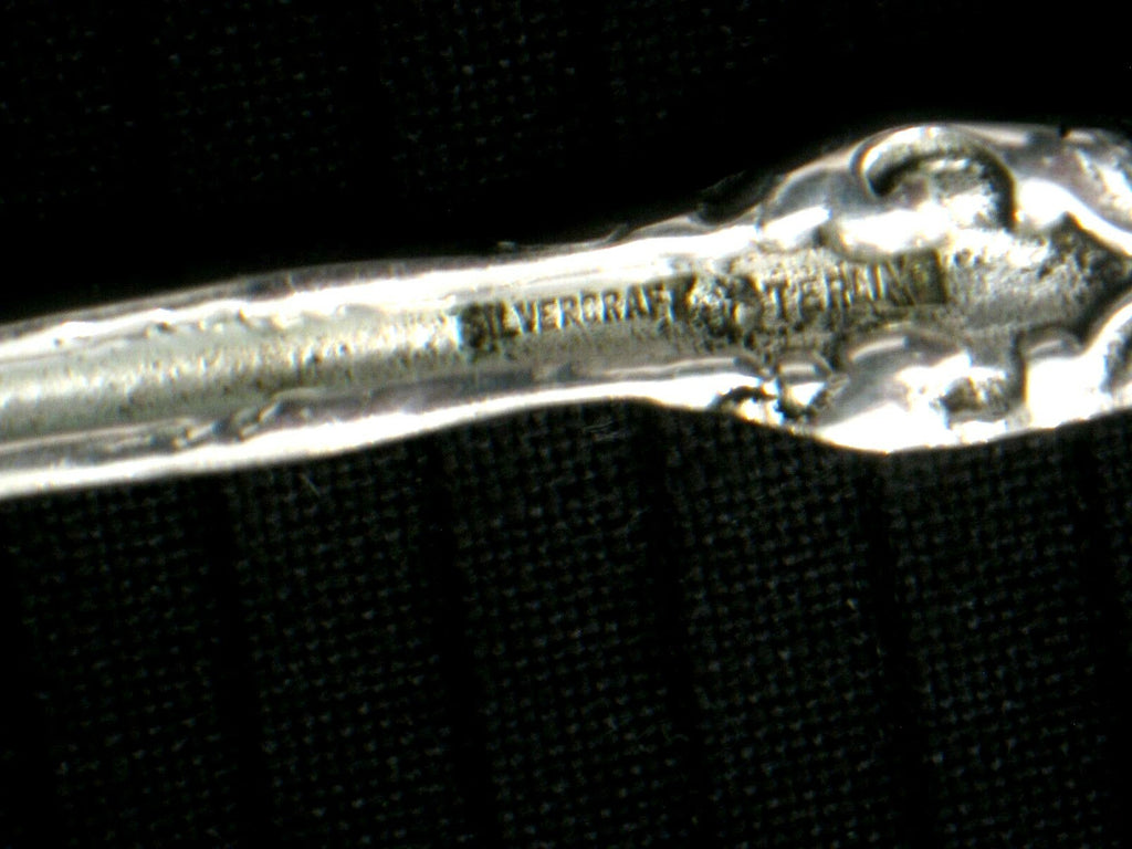 Antique Silvercraft Sterling Silver 9" Pierced Serving Spoon Lilly Pattern