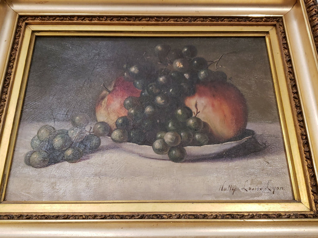 Antique Hally Louise Lyon Hand Painted Art 14 x 11.5"