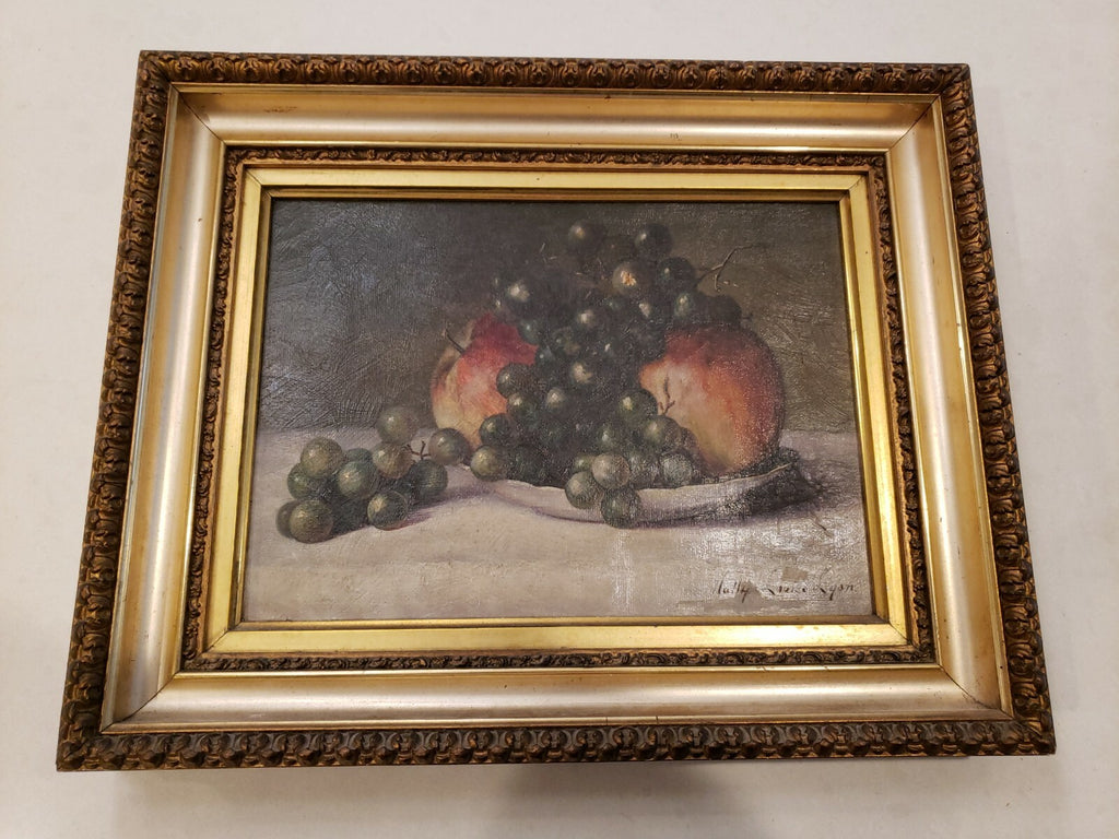 Antique Hally Louise Lyon Hand Painted Art 14 x 11.5"