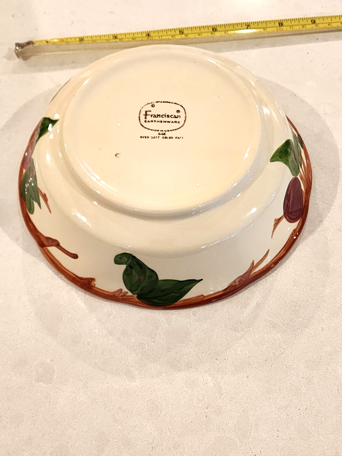 Franciscan Apple 7" Round Footed Vegetable Serving Bowl 7 5/8" No Chips or Flaws