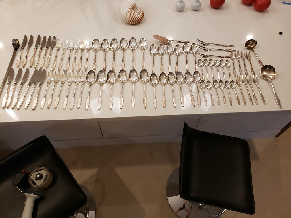 Vintage 74 piece Set Frigast Silverplate Midcentury Flatware