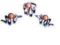 Jenavi Designer Ring Made of Sterling Silver with Coral