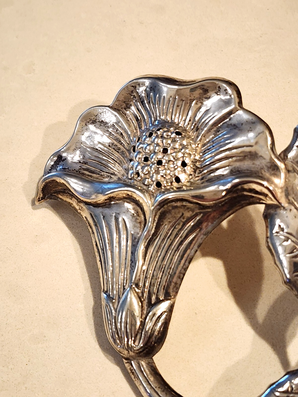 Sterling Silver Judaica  Dazor M Spice Box Flower Marked 925