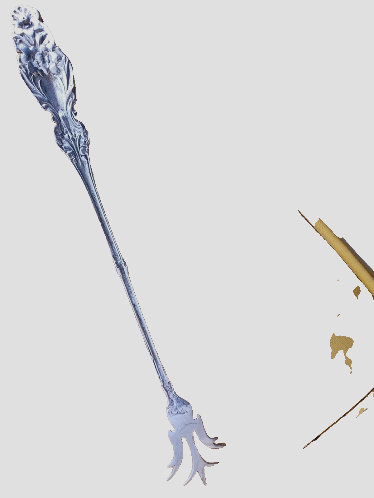 Whiting Silvercraft Sterling Silver Lily Pattern Lettuce Fork