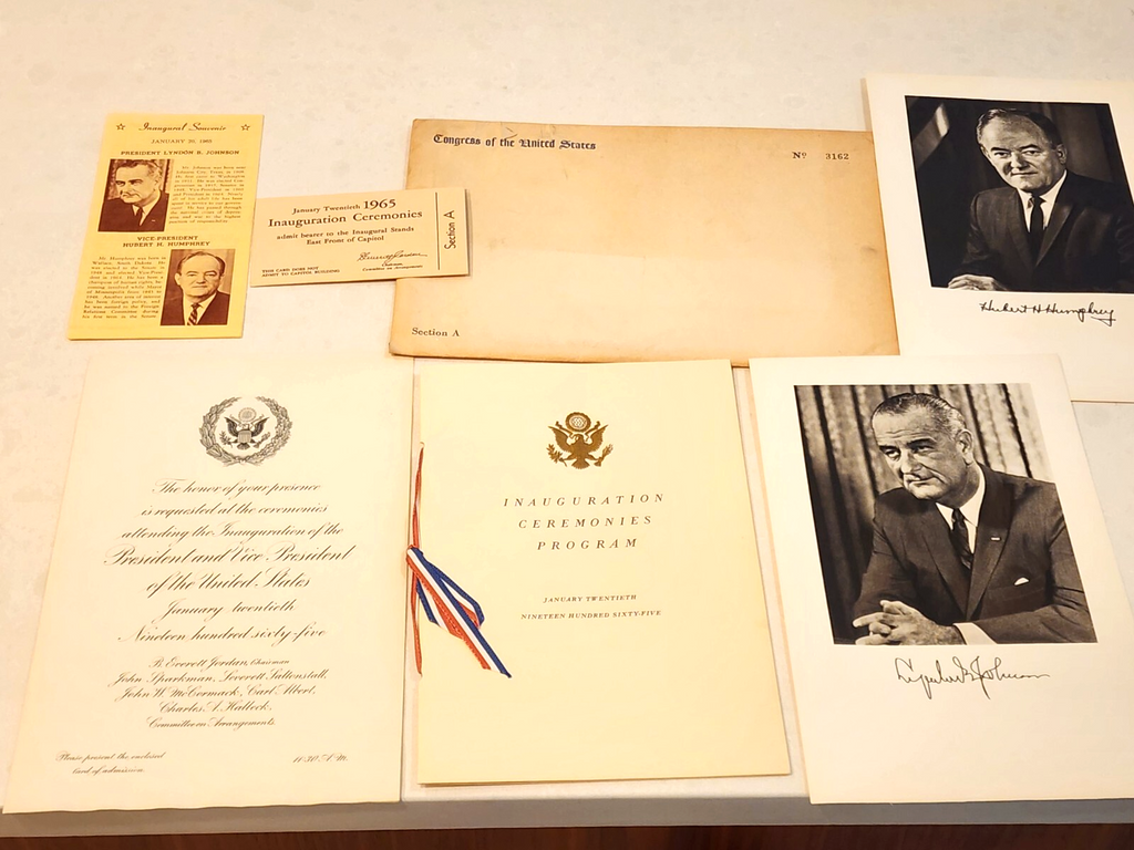 1965 Congressional Inaugural Program LBJ/HHH Envelope No.3162 Lyndon Johnson