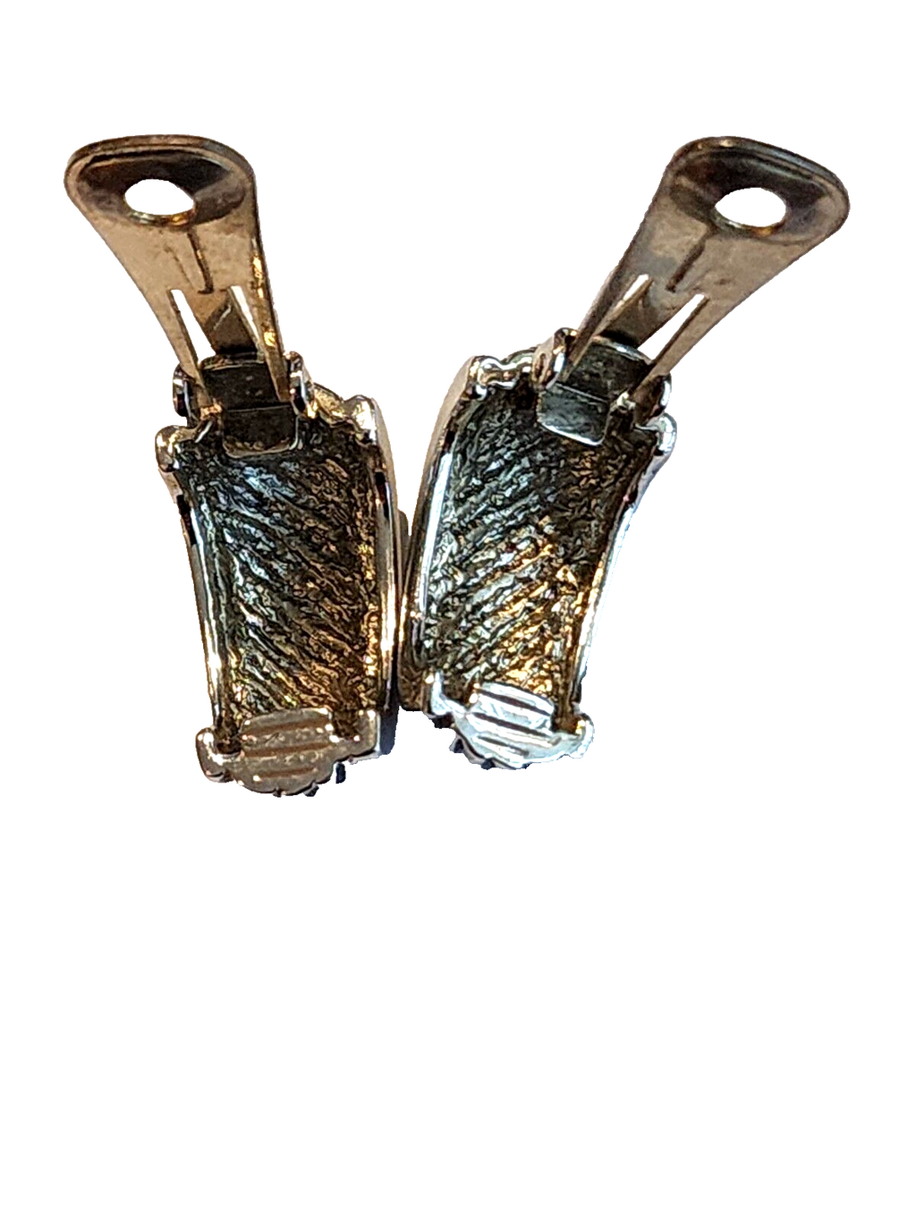 Silver Tone Cable Collectibles Huggie Hoop Earrings
