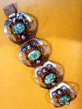 William Spratling Dragons Breath Agate Sterling 4 Panal Bracelet