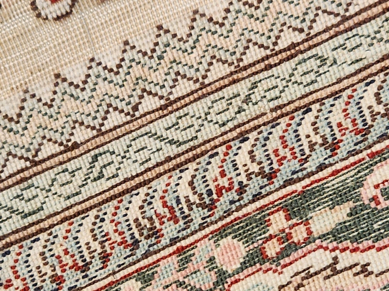 Antique  Silk On Silk Turkish Hereke Rug   39.5” X  61.5”