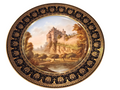 Sevres Porcelain Plate Chateau Des Veauce 19c