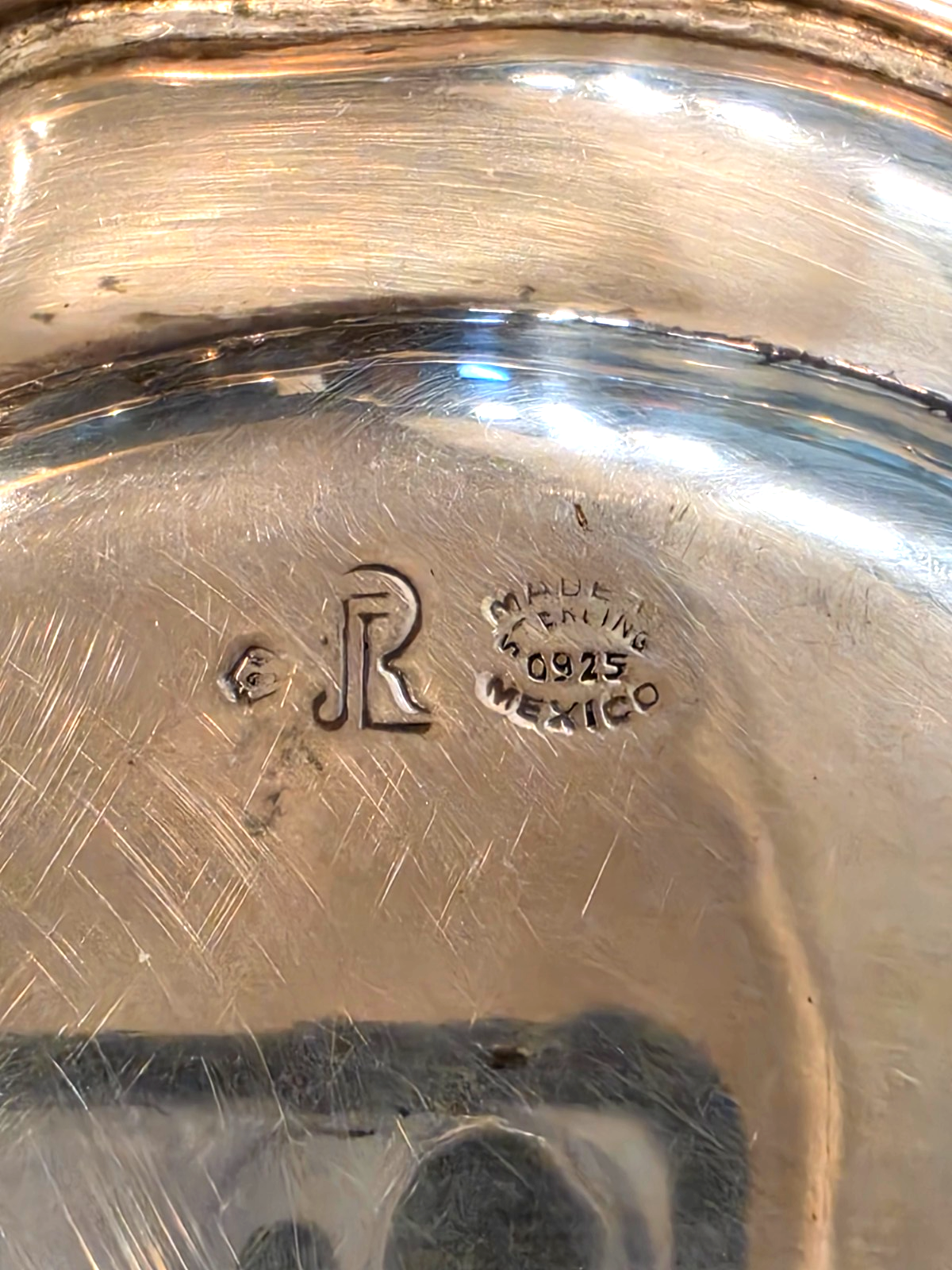 Set of 6 Juvention Lopez Reyes Mexican Sterling Silver 7" Desert Plates