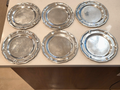 Set of 6 Juvention Lopez Reyes Mexican Sterling Silver 7" Desert Plates