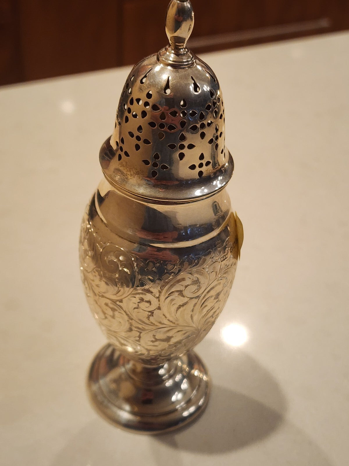 Antique MAPPIN & WEBB 1900's Sterling 925 Muffineer SUGAR SHAKER