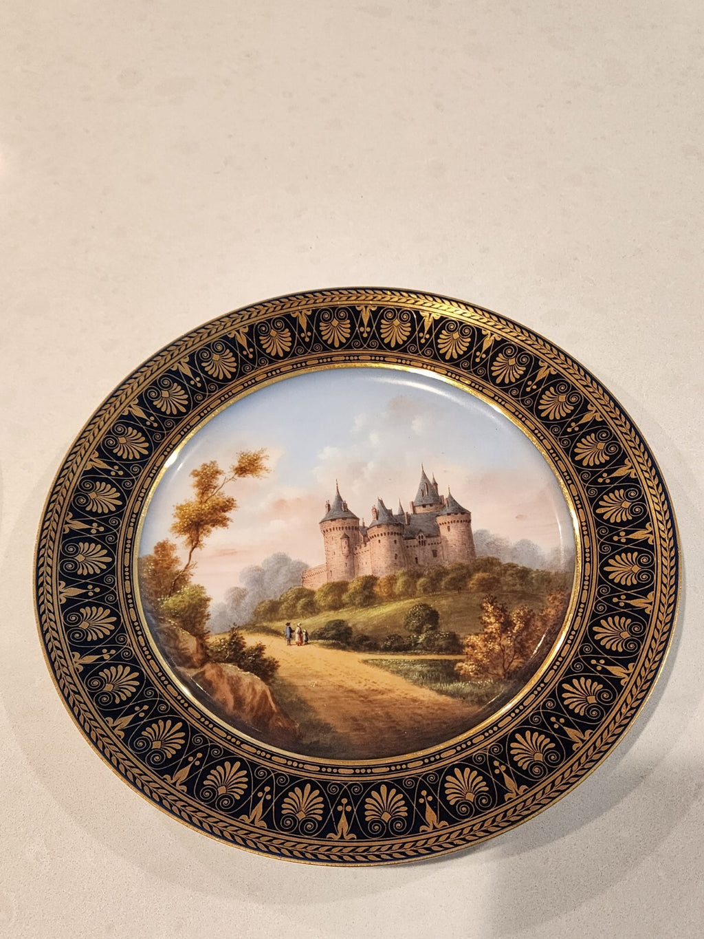 Sevres Porcelain Plate Chateau Des Combourg 19c