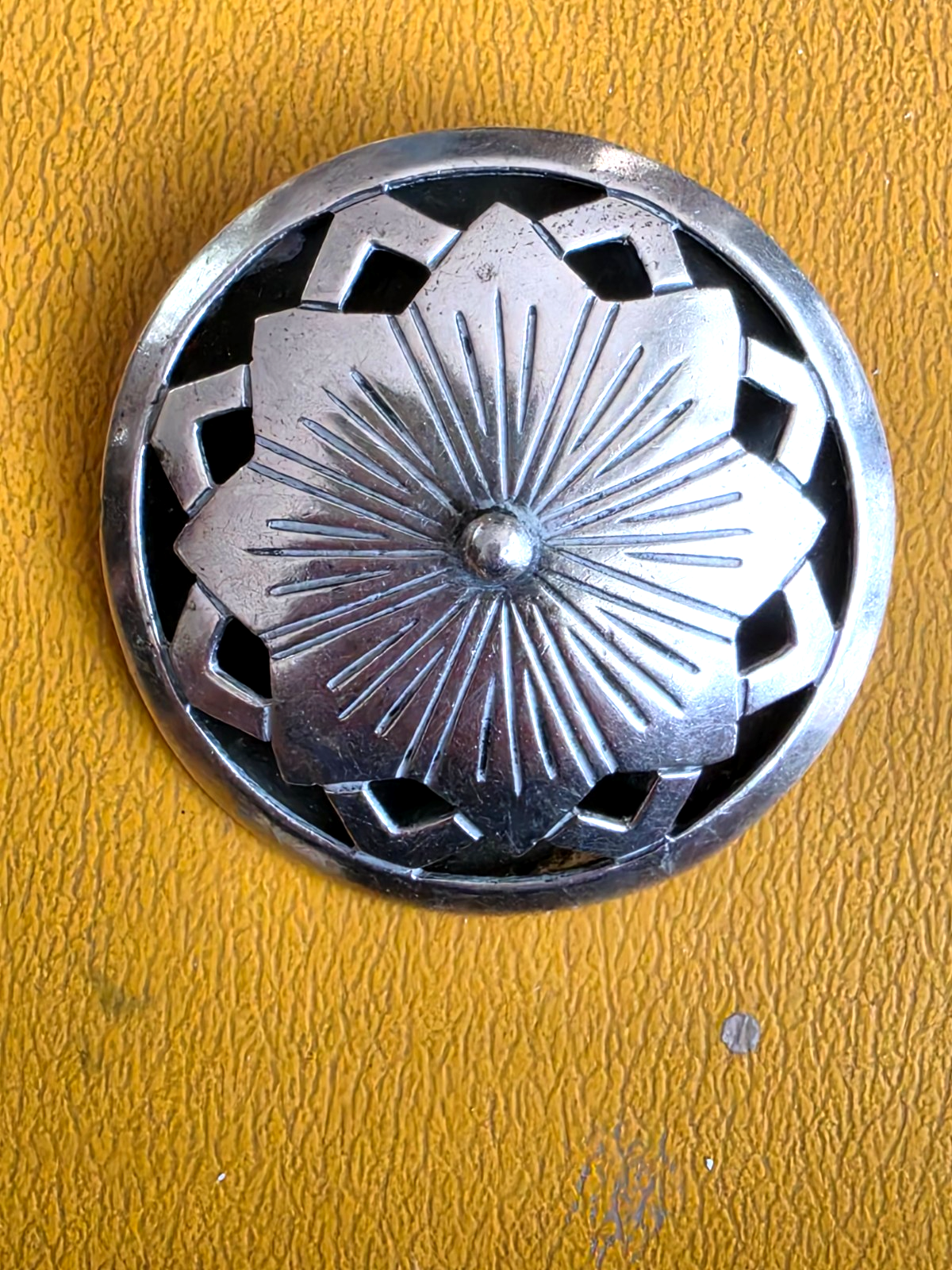 Vintage Antonio Reina AAR Taxco .925 Sterling Silver Modernist Brooch Pin Mexico