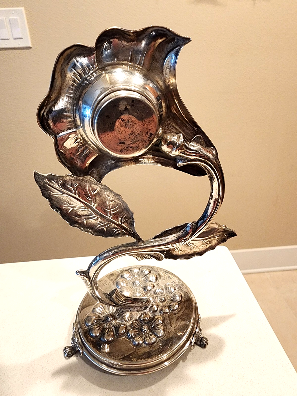 Sterling Silver Judaica  Dazor M Spice Box Flower Marked 925