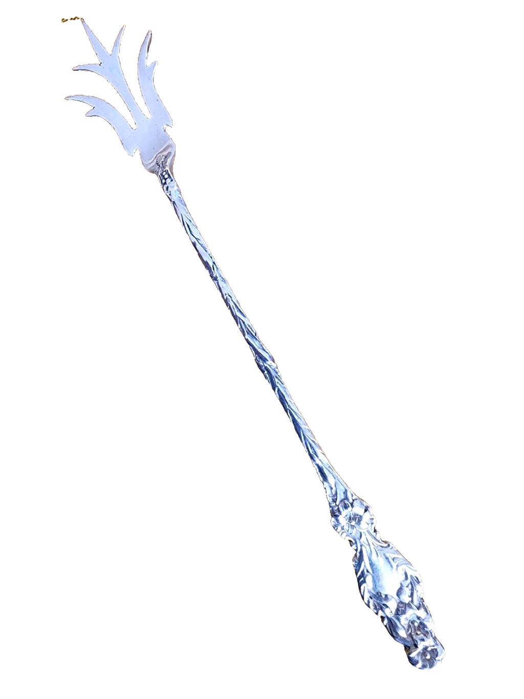 Whiting Silvercraft Sterling Silver Lily Pattern Lettuce Fork