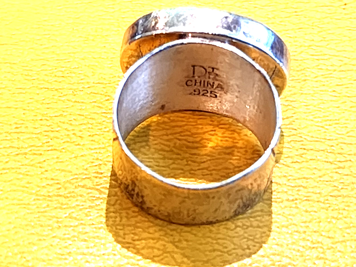 Vintage DTR 925 Sterling Silver Multicolor Stone Ring