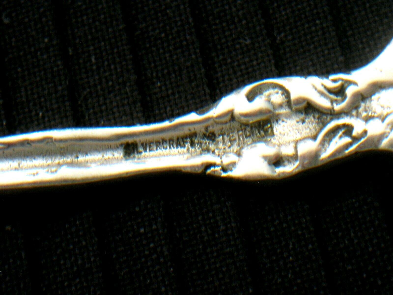 Antique Silvercraft Sterling Silver 9" Pierced Serving Spoon Lilly Pattern