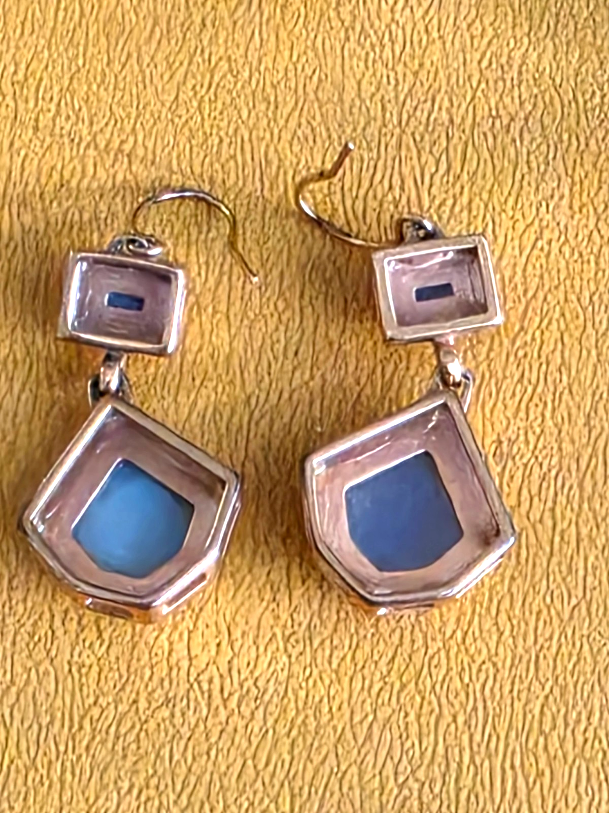 Marcia Moran Rounded Goldtone Druzy Earrings