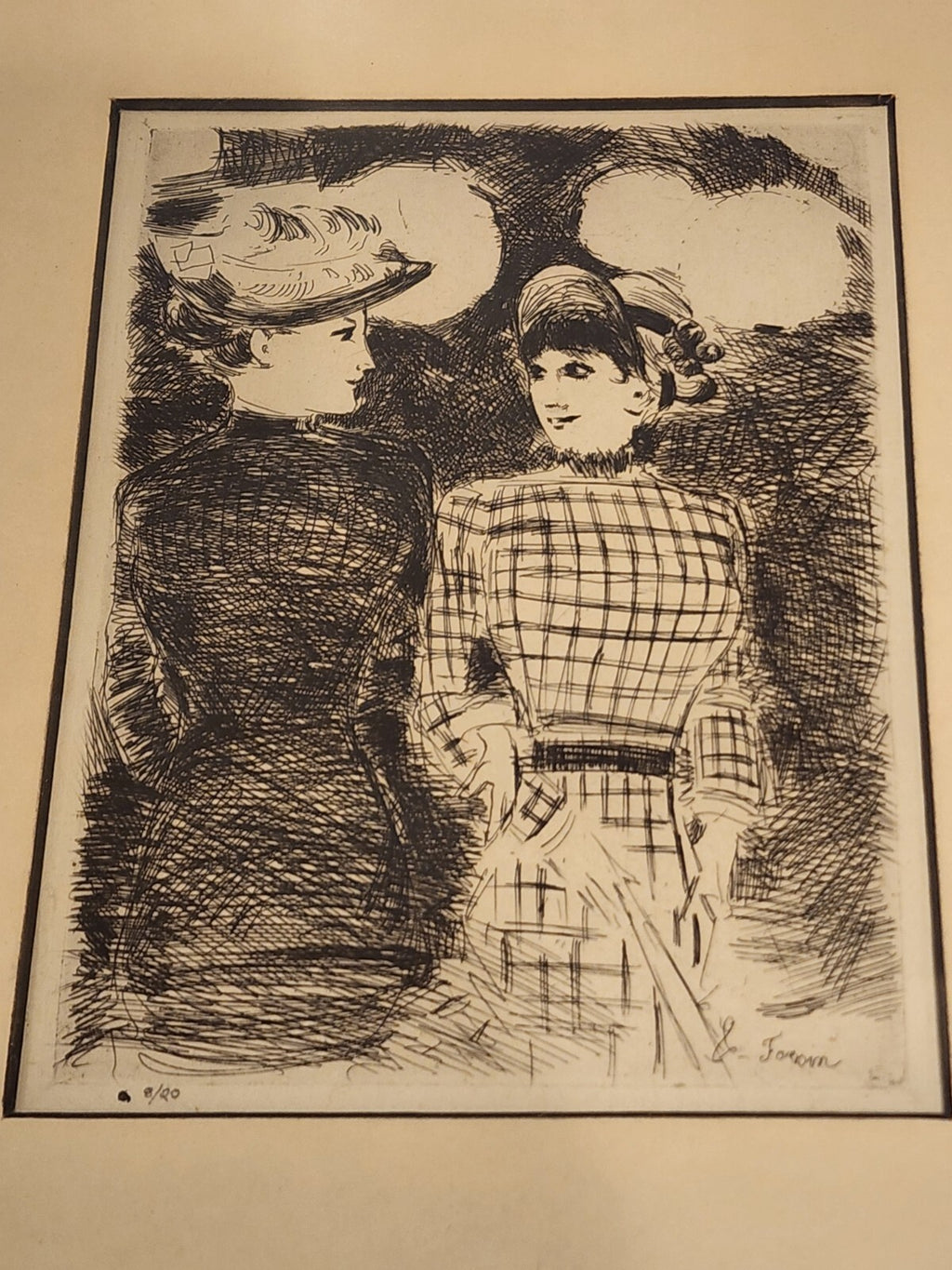 JEAN L. FORAIN-French Impressionist LIM.ED Etching-FASHION Women Lithograph