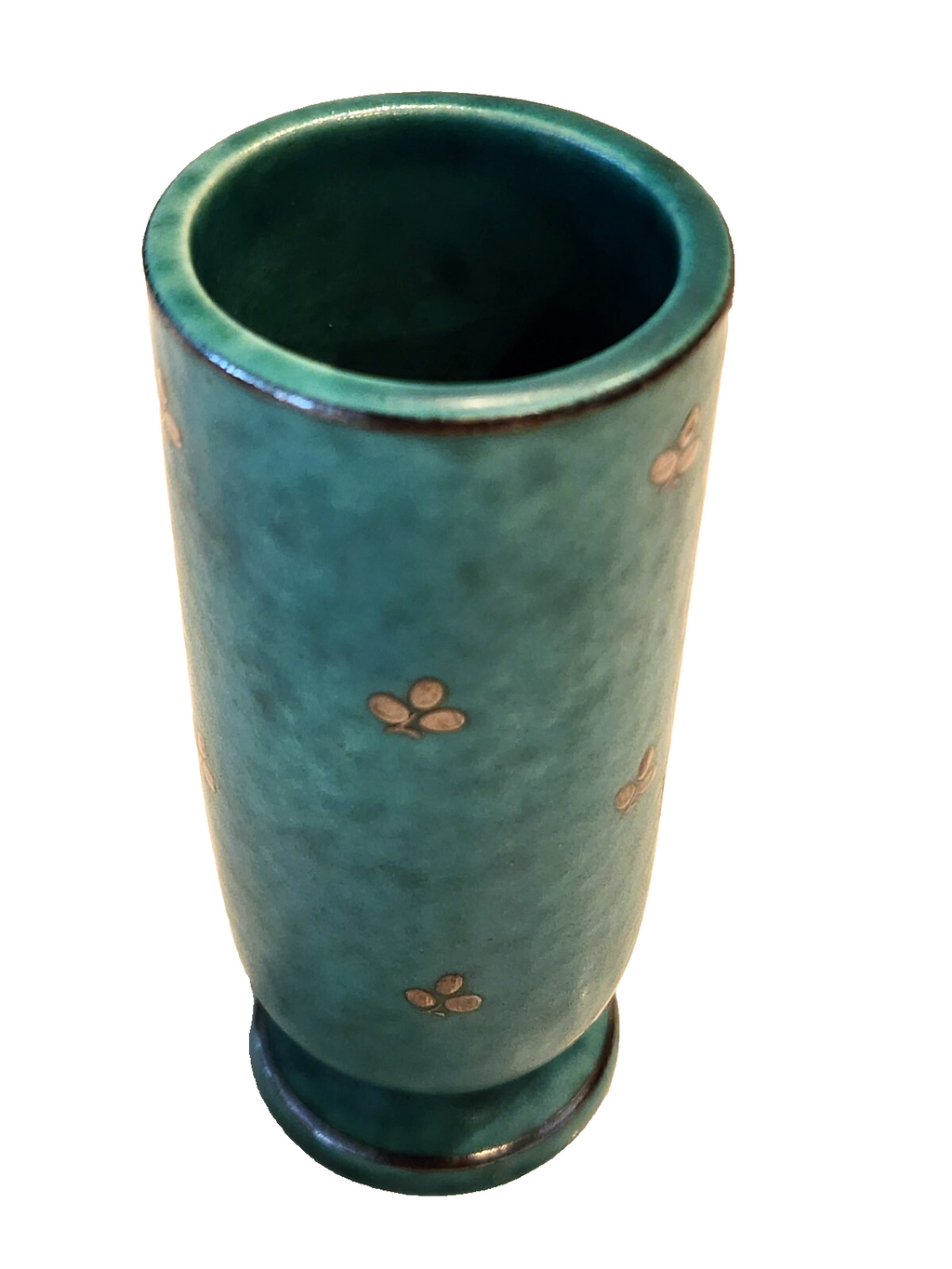 WILHELM KAGE - GUSTAVSBERG ARGENTA SERIES 4" TALL SWEDISH ART CERAMICS BUD VASE