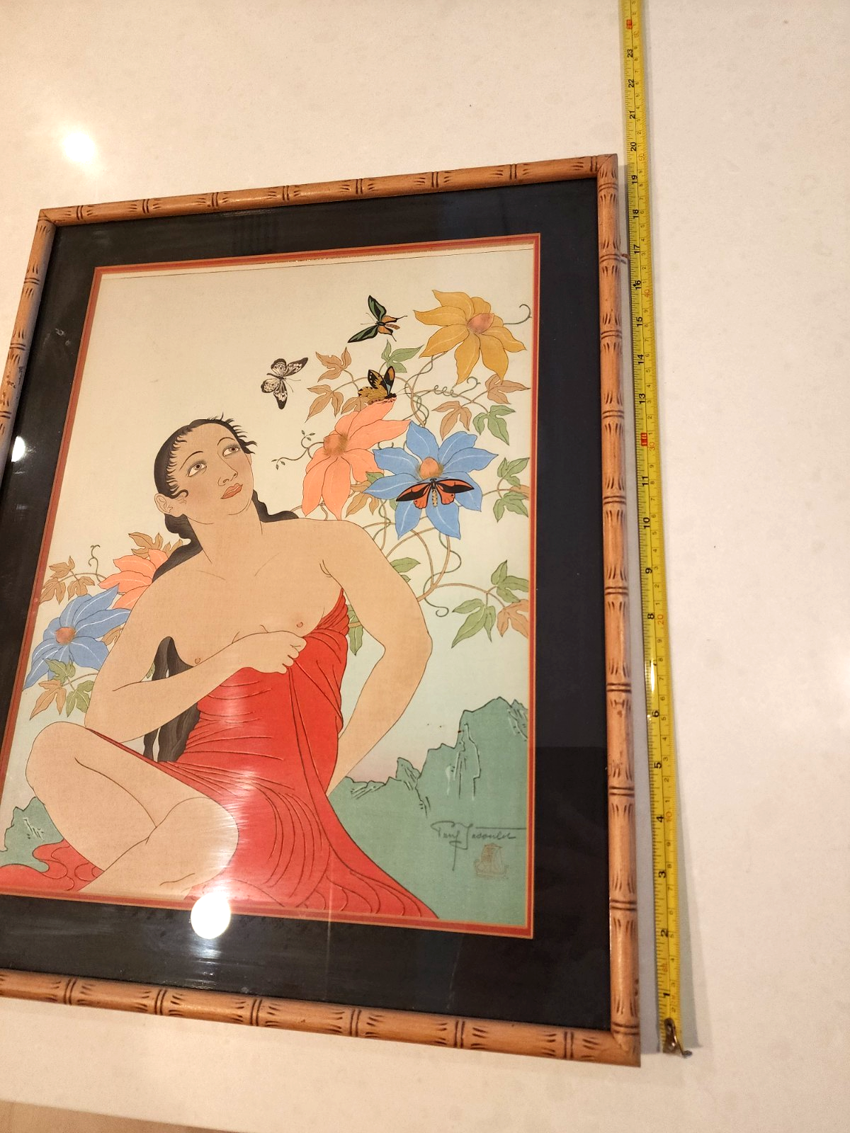 Original Paul Jacoulet Woodblock Print 1939 "LES PAPILLIONS TROPIQUES"