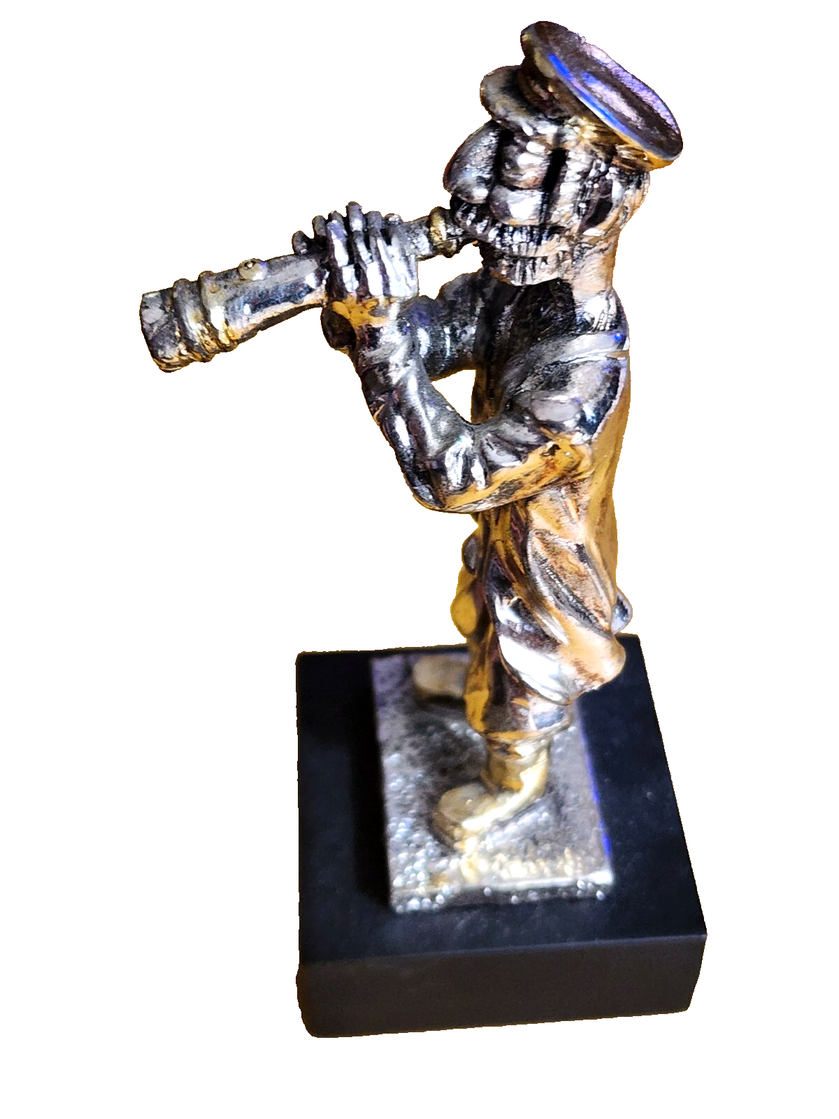 H.KARSHI 925 Silver Statue - Man with Flute