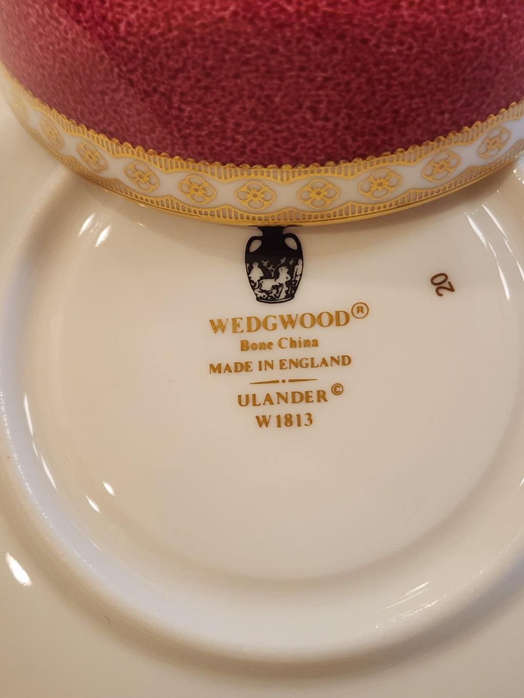 Wedgwood W1813 Ulander Powder Ruby Cup & Saucer 12 Available