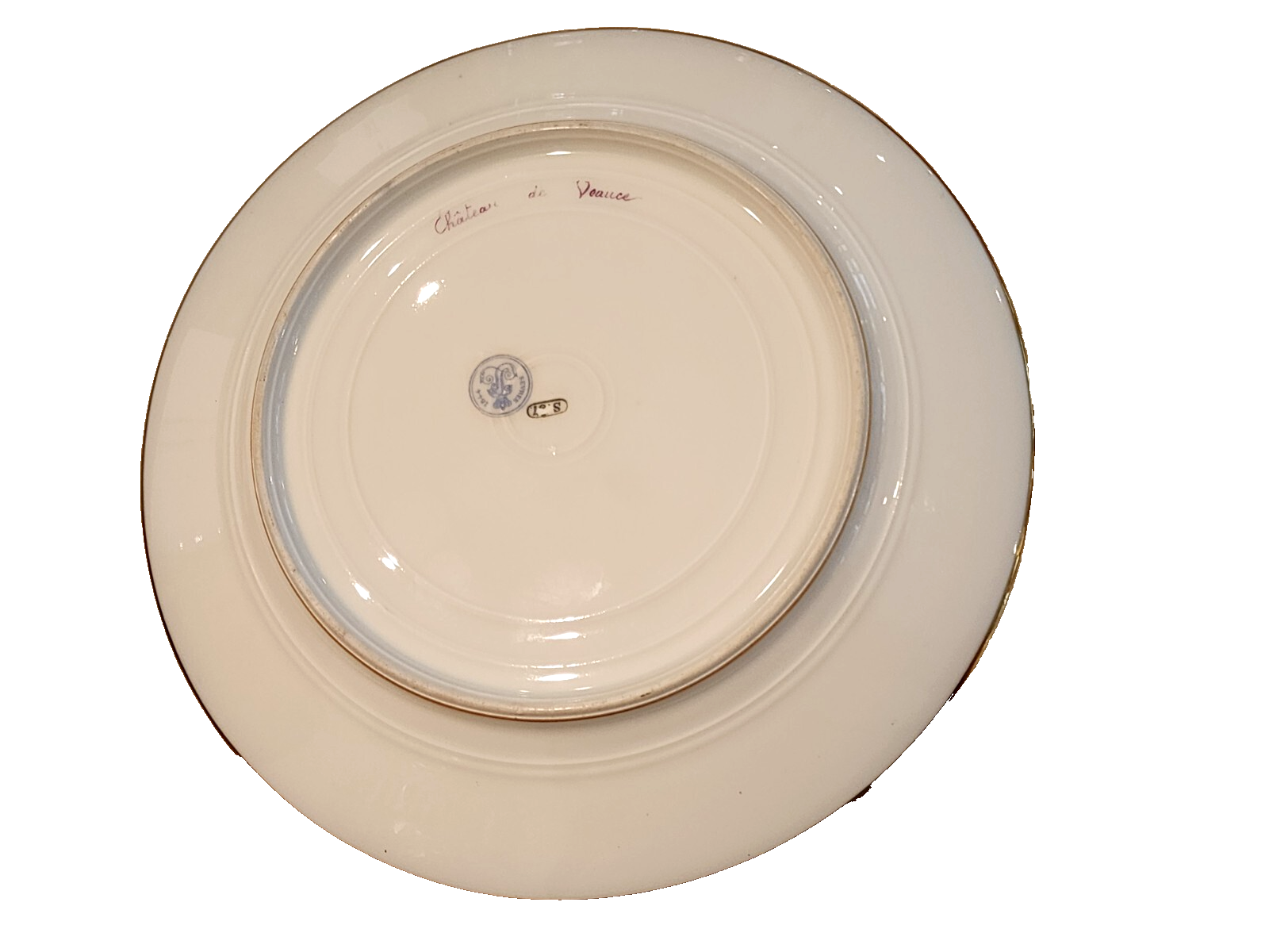 Sevres Porcelain Plate Chateau Des Veauce 19c