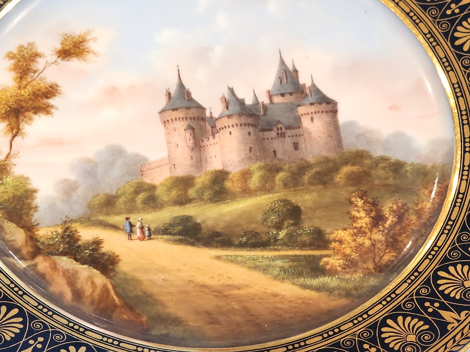 Sevres Porcelain Plate Chateau Des Combourg 19c