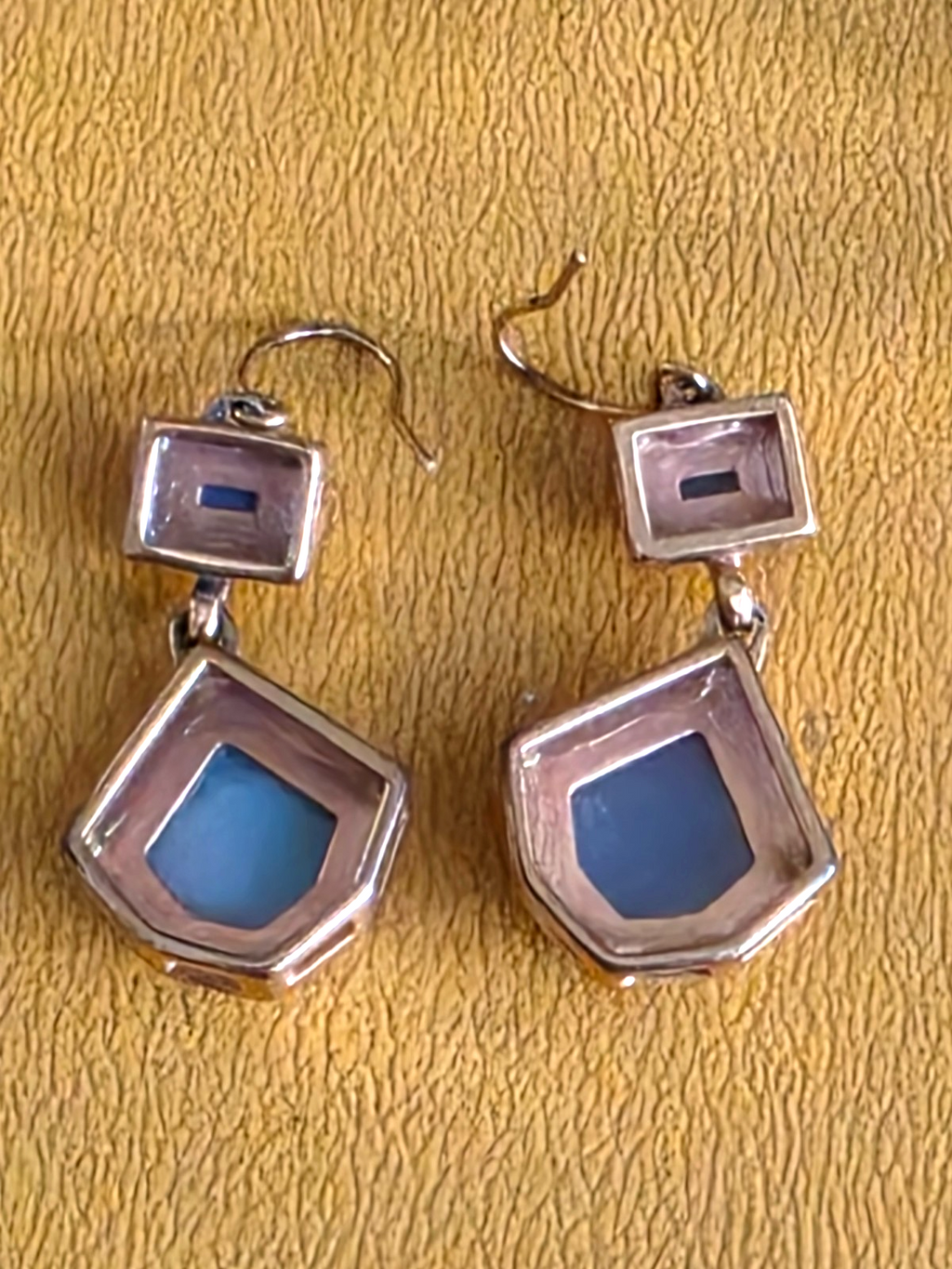 Marcia Moran Rounded Goldtone Druzy Earrings