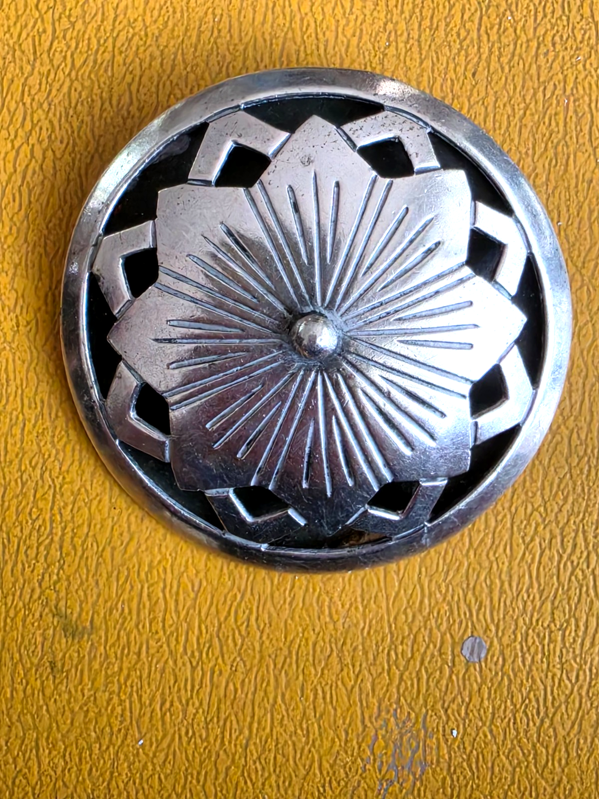 Vintage Antonio Reina AAR Taxco .925 Sterling Silver Modernist Brooch Pin Mexico